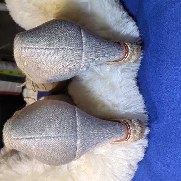 Tory Burch Jackie Espadrille Wedge Bow Peep-Toe Flats NOW ONLY $95 - Picture 2 of 9